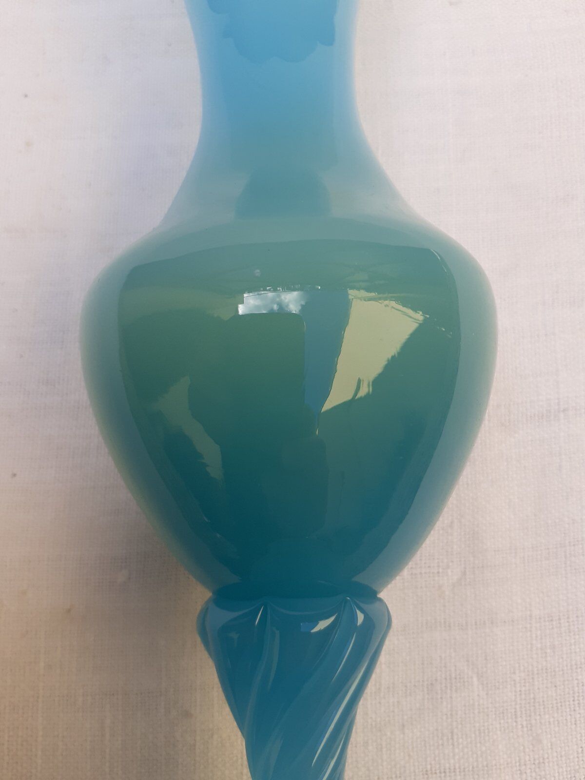 Blue opaline vase