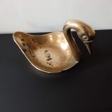 Trinket bowl "swan" in old brass