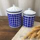 Duo de pots en émail “Farine” et “Pâtes”
