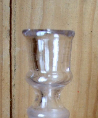 Blown glass candlestick at the end of the 19th century