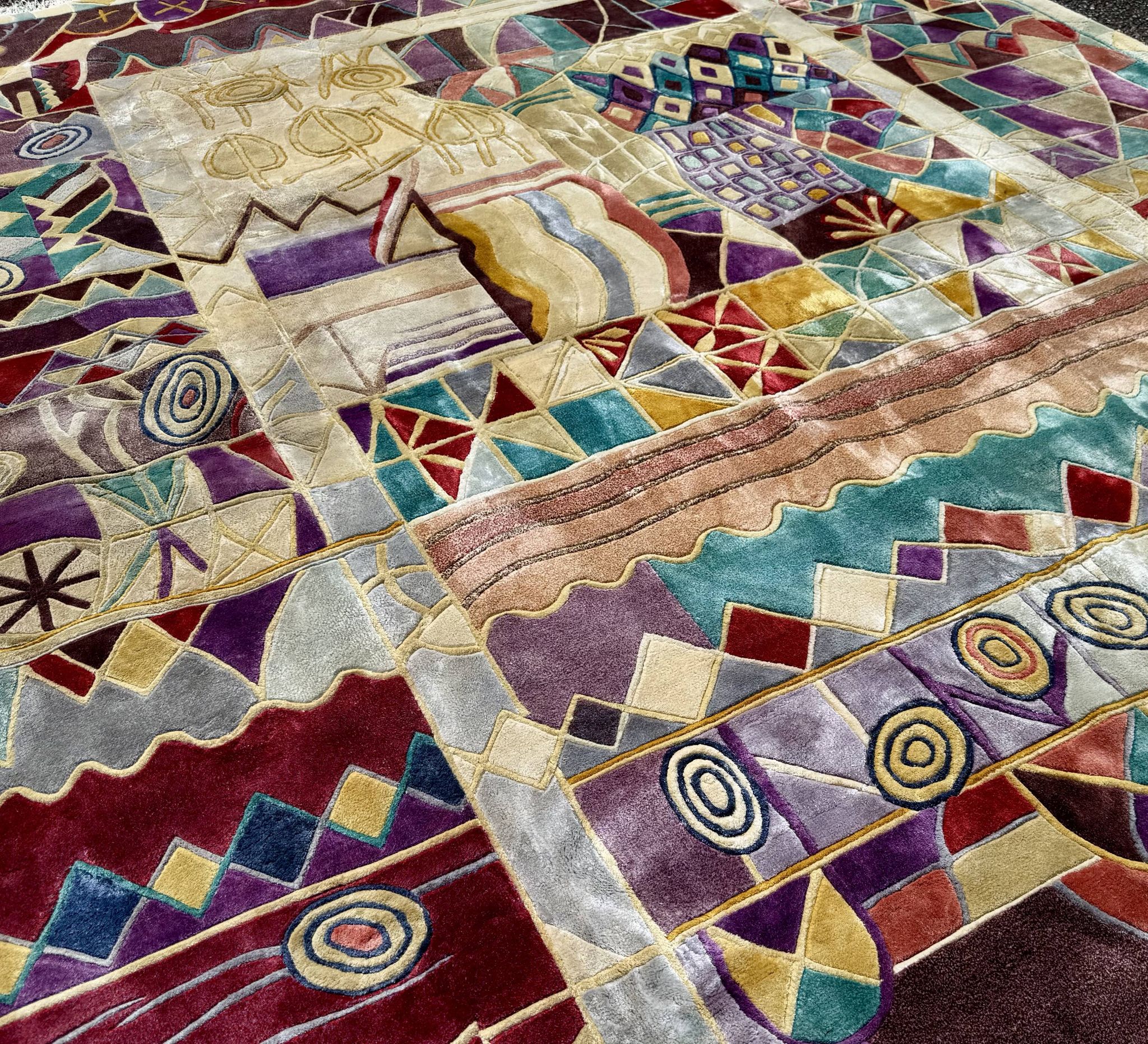 Shanghai Art Deco Silk Rug 300x200 cm