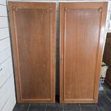 Paire de portes de placard en chêne massif