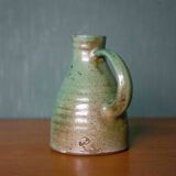 Stoneware pitcher signed Pierlot Norbert and Jeanne, vintage pitcher, carafe, kitchen, interior decor