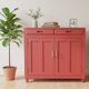 Buffet Parisien / Meuble de Rangement Vintage – Peint Rouge Terracotta