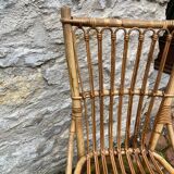 Lot de 10 chaises en rotin vintage