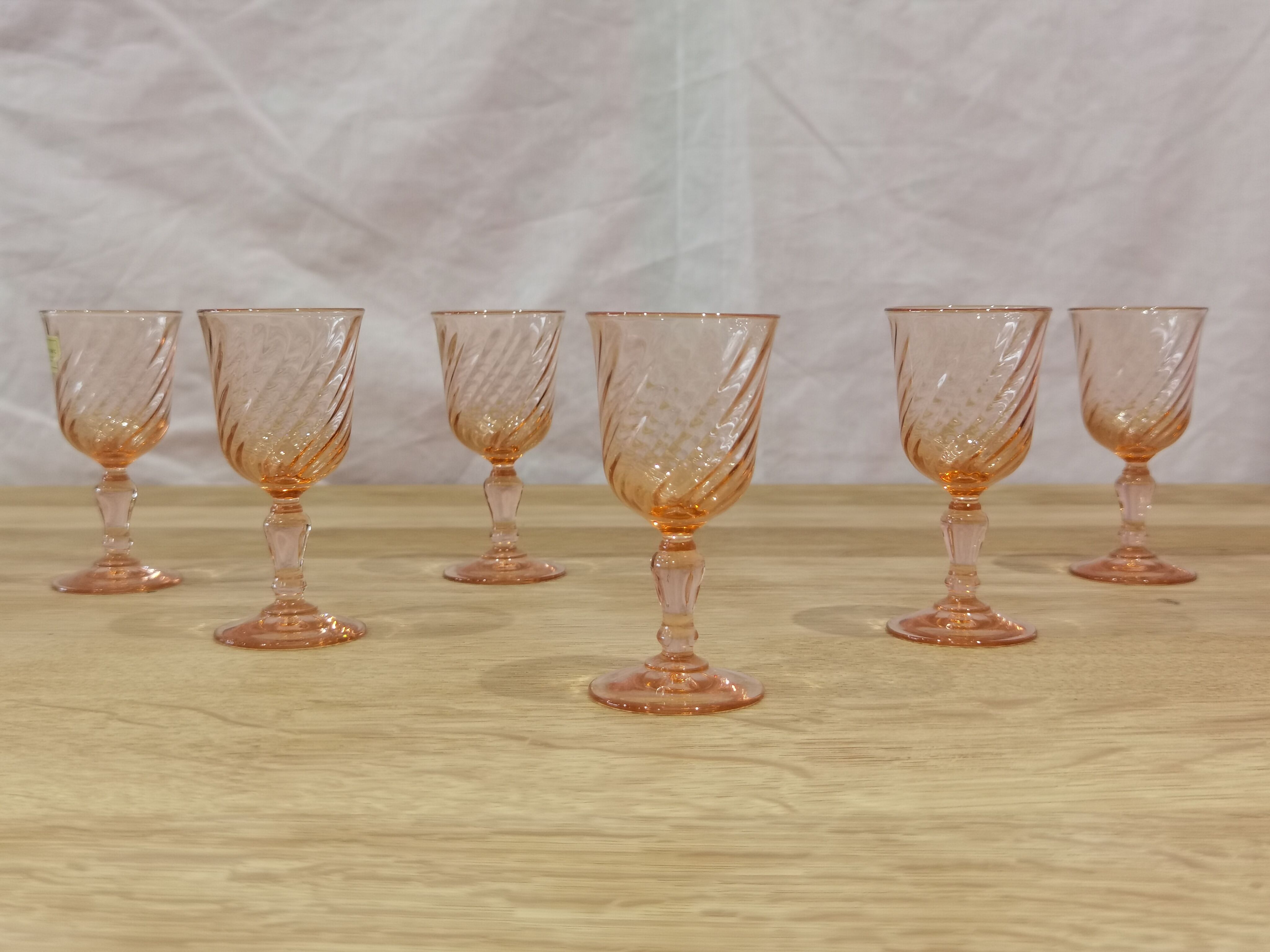 Set of 6 Luminarc Rosaline liqueur/port glasses