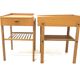 Set of 2 Scandinavian oak bedside tables, Sweden, 1960.