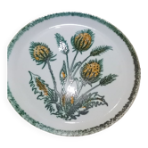Lot de 4 assiettes vintage décor chardons