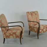 Set of 2 Swedish sculptural armchairs from the 1950s