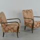 Set of 2 Swedish sculptural armchairs from the 1950s