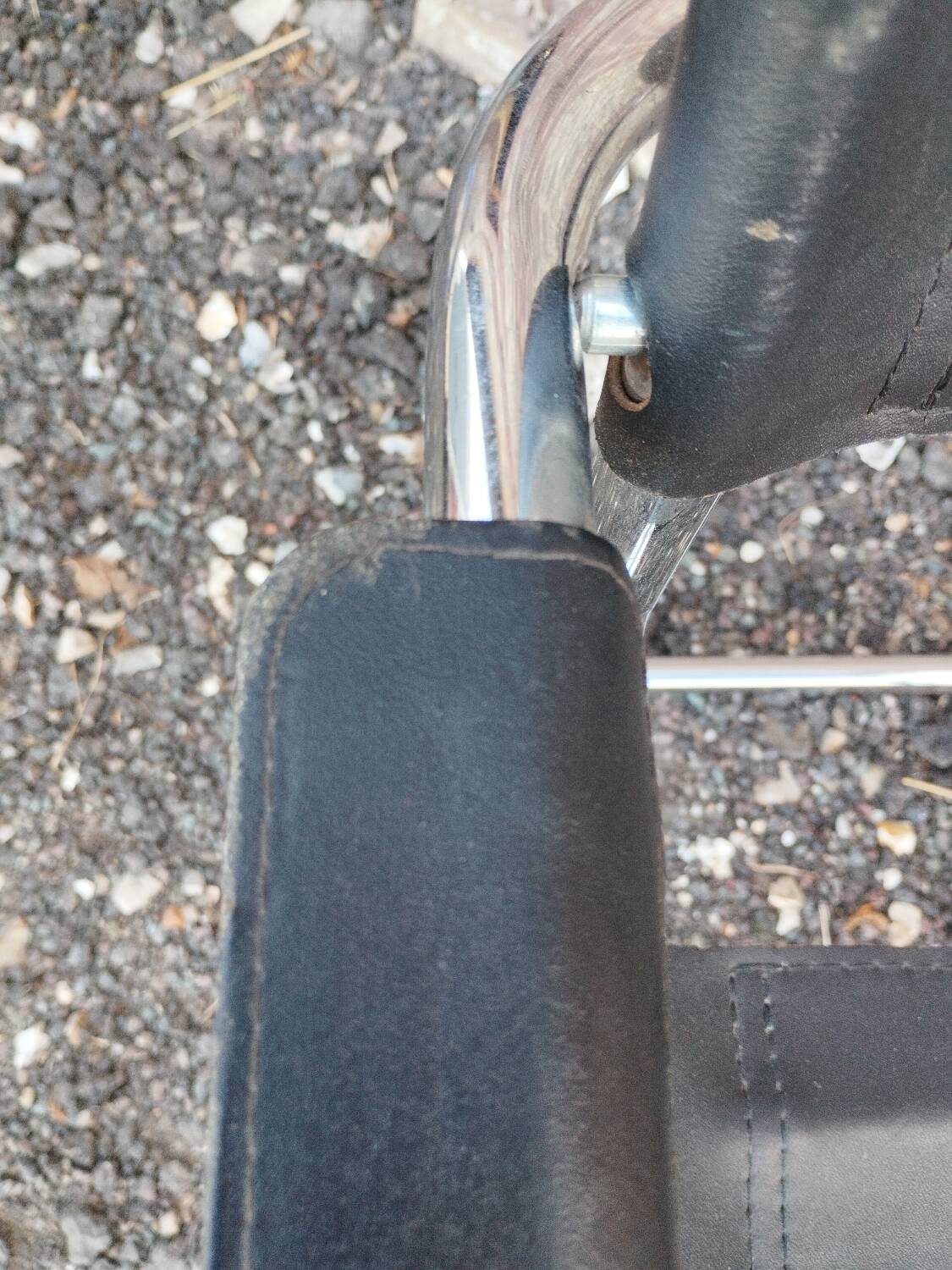 Beautiful pair of vintage chairs in the Marcel Breuer style.