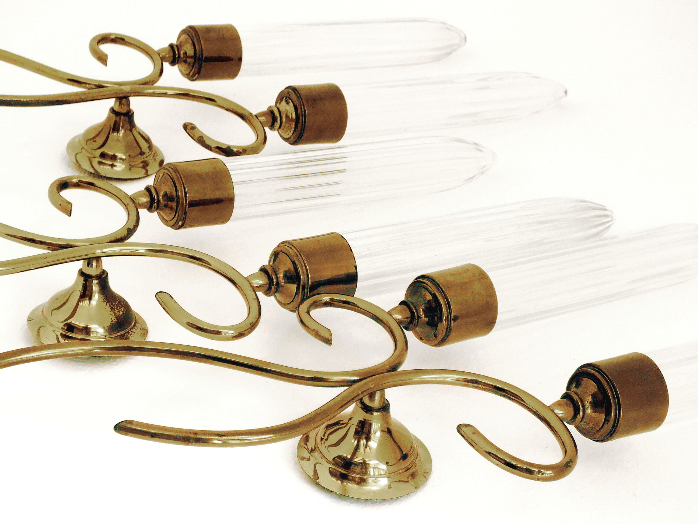 Angelo Lelli design three wall lamps by Arredoluce Italy 1950