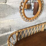 Vintage rattan dressing table 1960