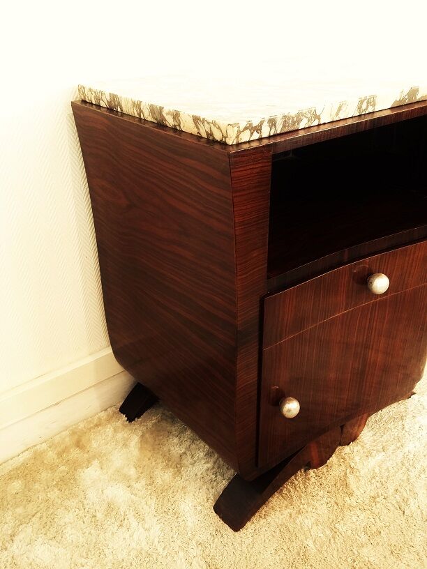 Bedside table in macassar ebony
