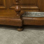 Napoleon III style walnut wardrobe, late 19th century, 3 mirrors, marble top, 8 coat hooks