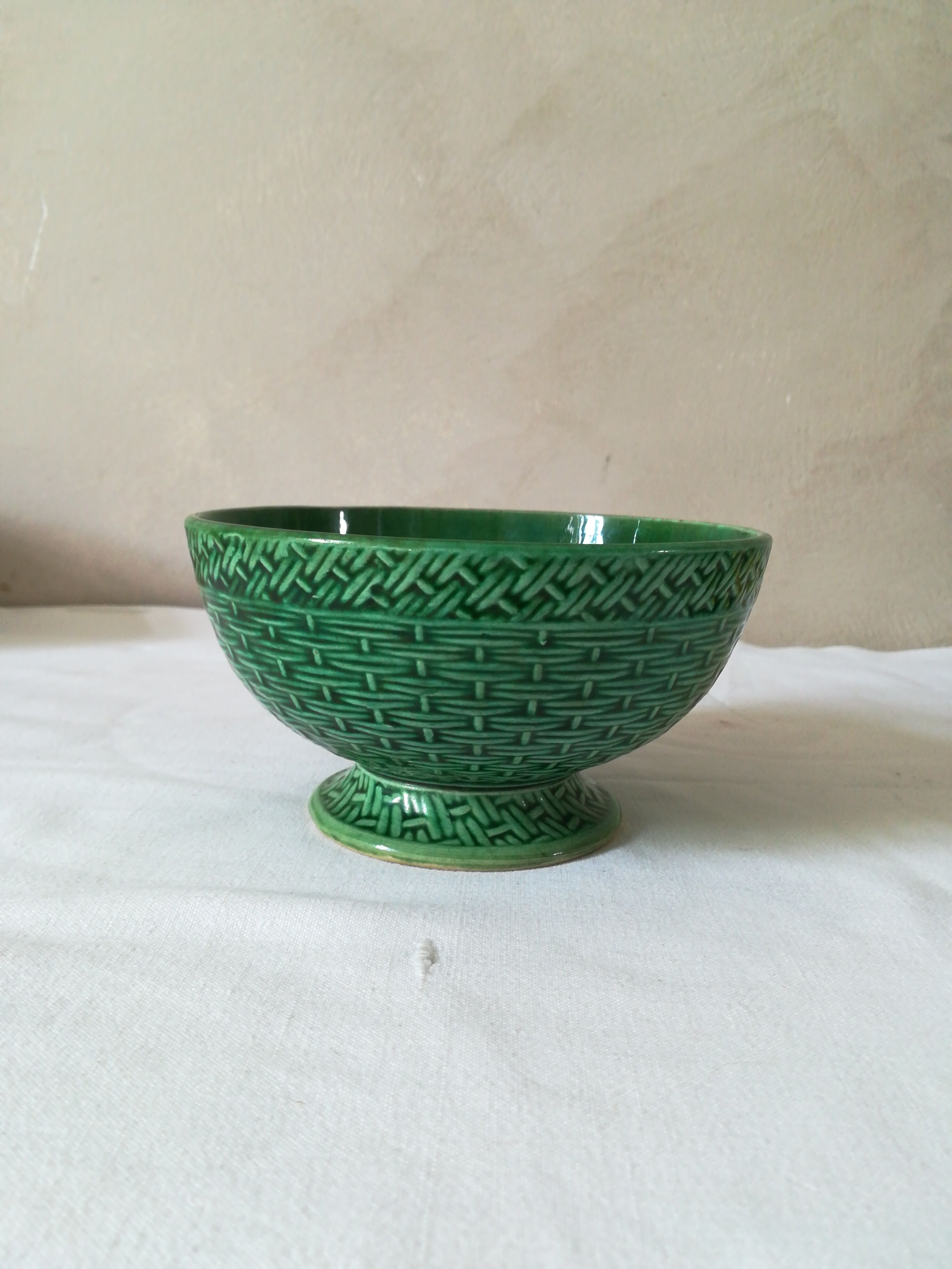 Gien green dabcraft bowl