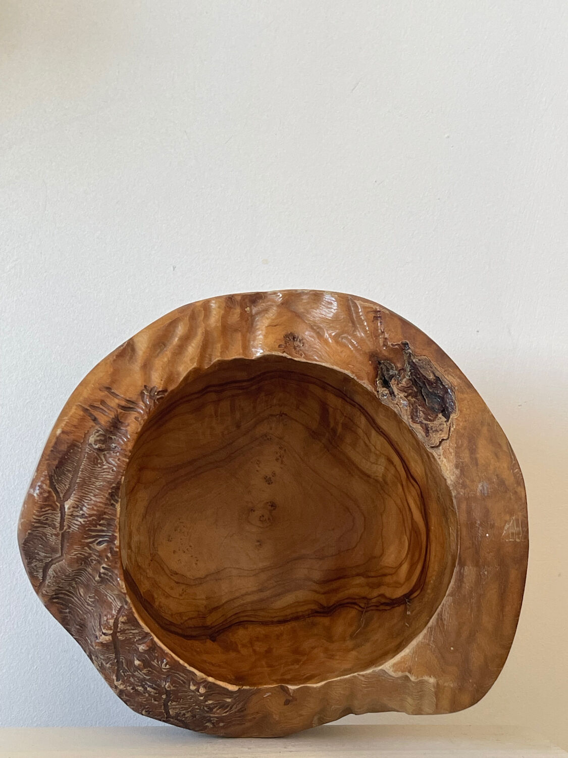 Olive wood catchall.