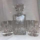Whiskey carafe and four glasses