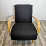 Fauteuil noir par Jindrich Halabala, années 1940