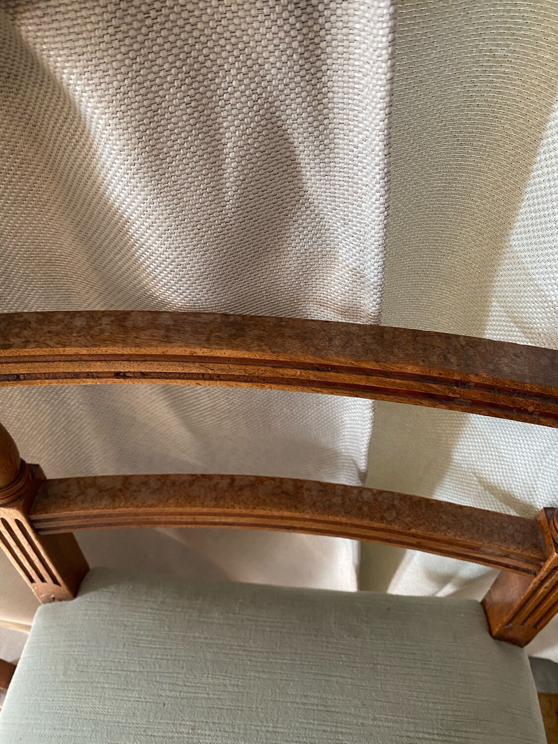 Six turned wooden chairs