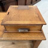 Oak cash register counter from the early 20th century