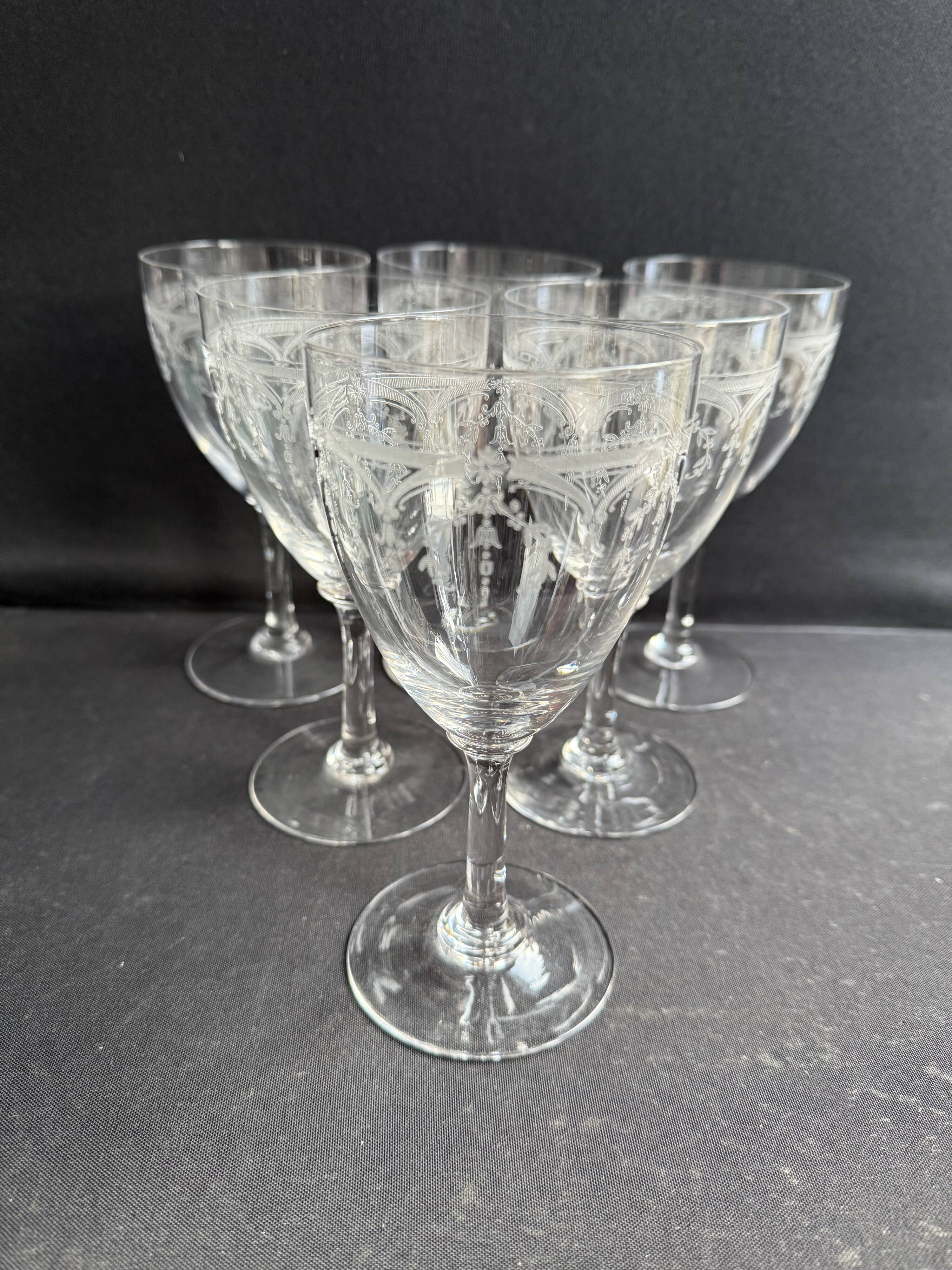 6 Saint Louis Manon water glasses