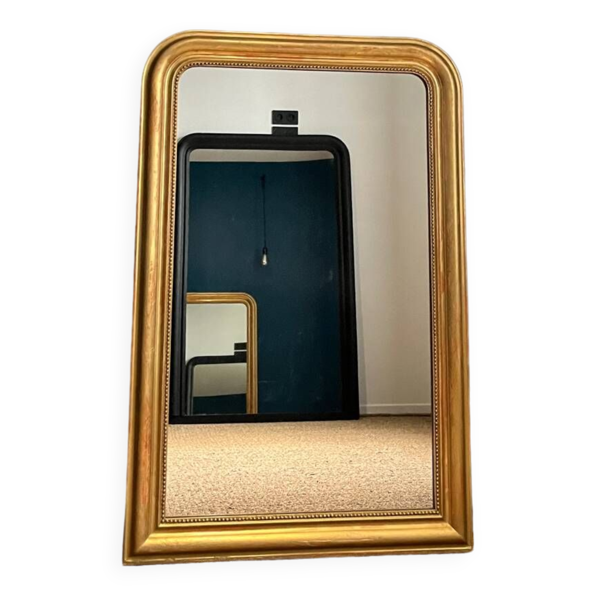 Louis-Philippe beaded mirror 125.5cm/83cm