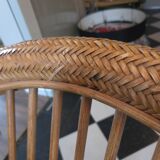 Paire de fauteuils en rotin, osier et bambou tressé, 1970