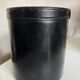 Black leather desk wastebasket, 1960