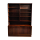 Designer bookcase Poul Hundevad 1960 Denmark mahogany