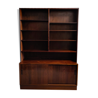 Designer bookcase Poul Hundevad 1960 Denmark mahogany