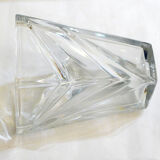 Crystal vase, triangle relief