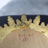 Vintage 1970s convex witch's eye sunburst mirror