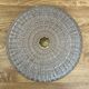 Lucien Gau ceiling light, crystal and old gold brass, vintage