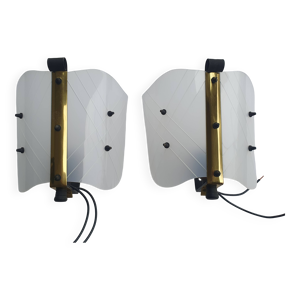 Paire d'appliques murales - papillon