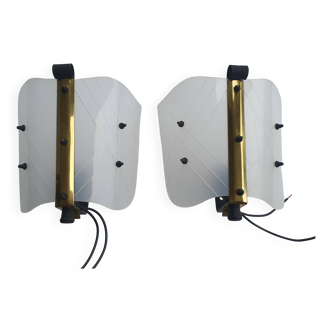 Pair of 1950s butterfly wall lights