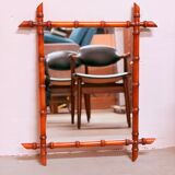 Vintage faux bamboo mirror 1970s