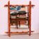 Vintage faux bamboo mirror 1970s