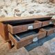 Antique French chest of drawers, circa 1900 – oak and pine with 4 drawers