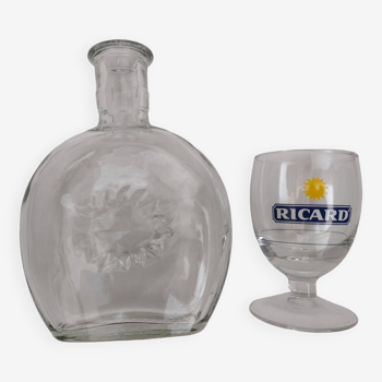 Ancienne Carafe Ricard Vintage et verre