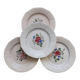 4 assiettes plates vintage Digoin Sarreguemines 9177 – Faïence rose