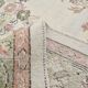 Tapis persan floral vert clair et beige, 204x320 cm