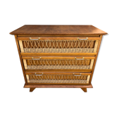 Rattan chest of drawers