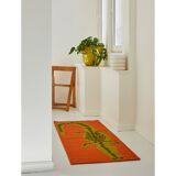 Crocodile wool runner rug