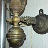 Brass ship swing lamp, Art deco ship lamp, Art deco brass wall lamp, boat lamp