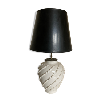 Lampe Emile Tessier en terre vernissée de Malicorne 1960