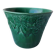 Green ceramic cache-pot