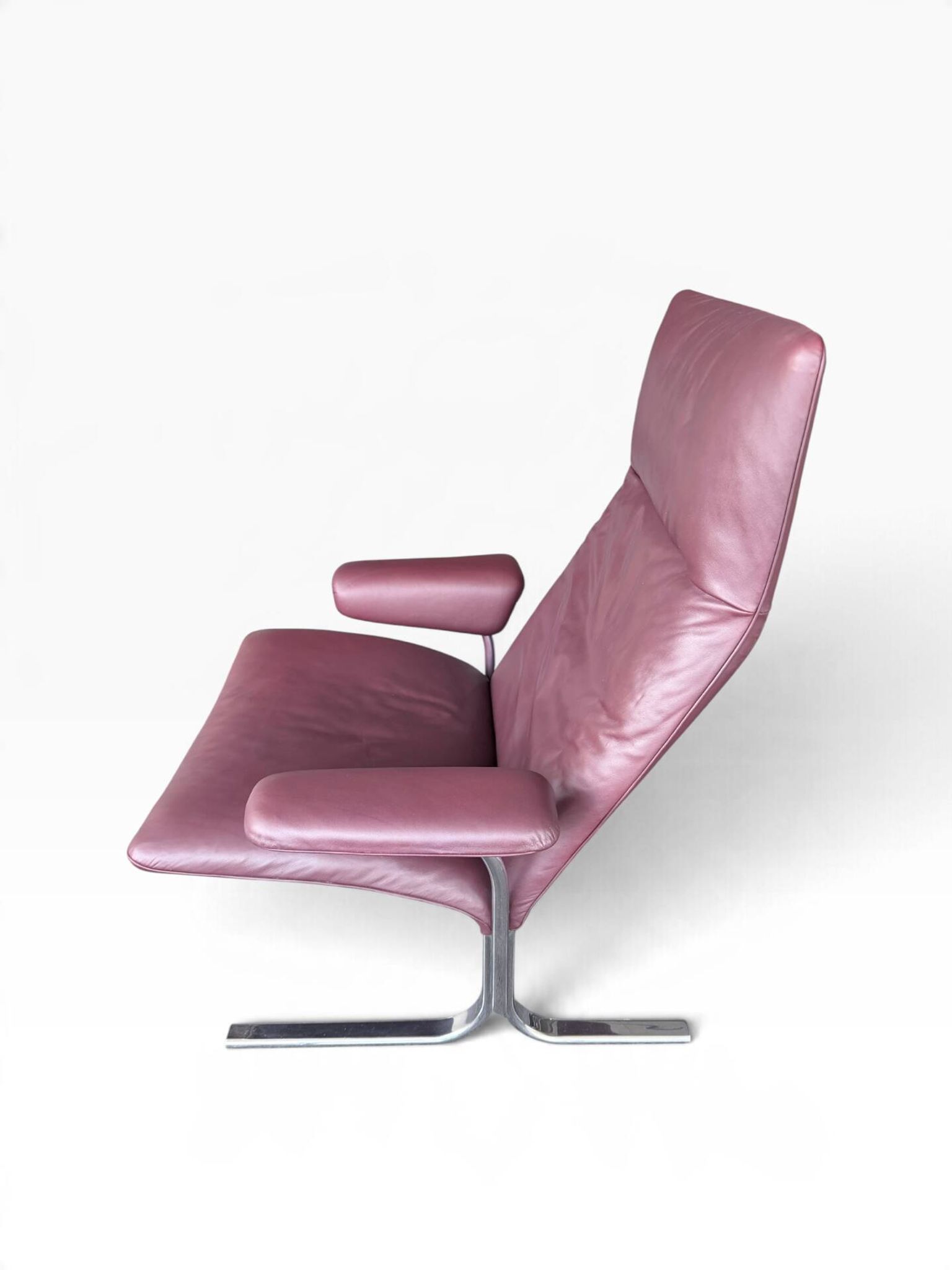 fauteuil en cuir de Sede DS-2030 avec repose-pieds