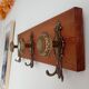 Wall-mounted coat rack 3 hooks brass vcr italy - vintage decoration