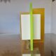 Large American table lamp in two-tone altuglas, 1980